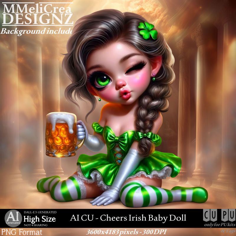 (image for) AI - CU Cheers Irish Baby Doll (CU4PU/PNG)
